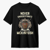 McKintosh Hunting Weathered Tartan Crest 2D T-shirt - Never Underestimate Style